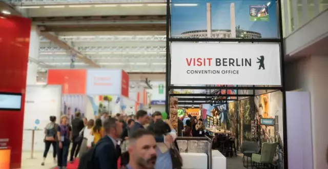 Messestand des Berlin Convention Office auf der IMEX 2025